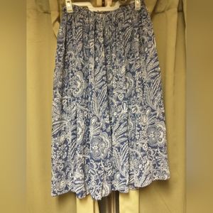 Cathy Daniels Blue and white Paisley skirt size XL